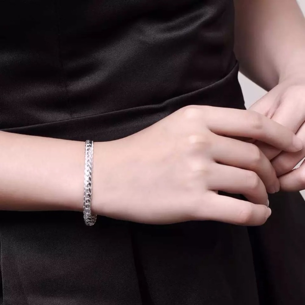 COPY - NEW S925 Sterling Silver Bracelet 5MM Snak… - Picture 6 of 8